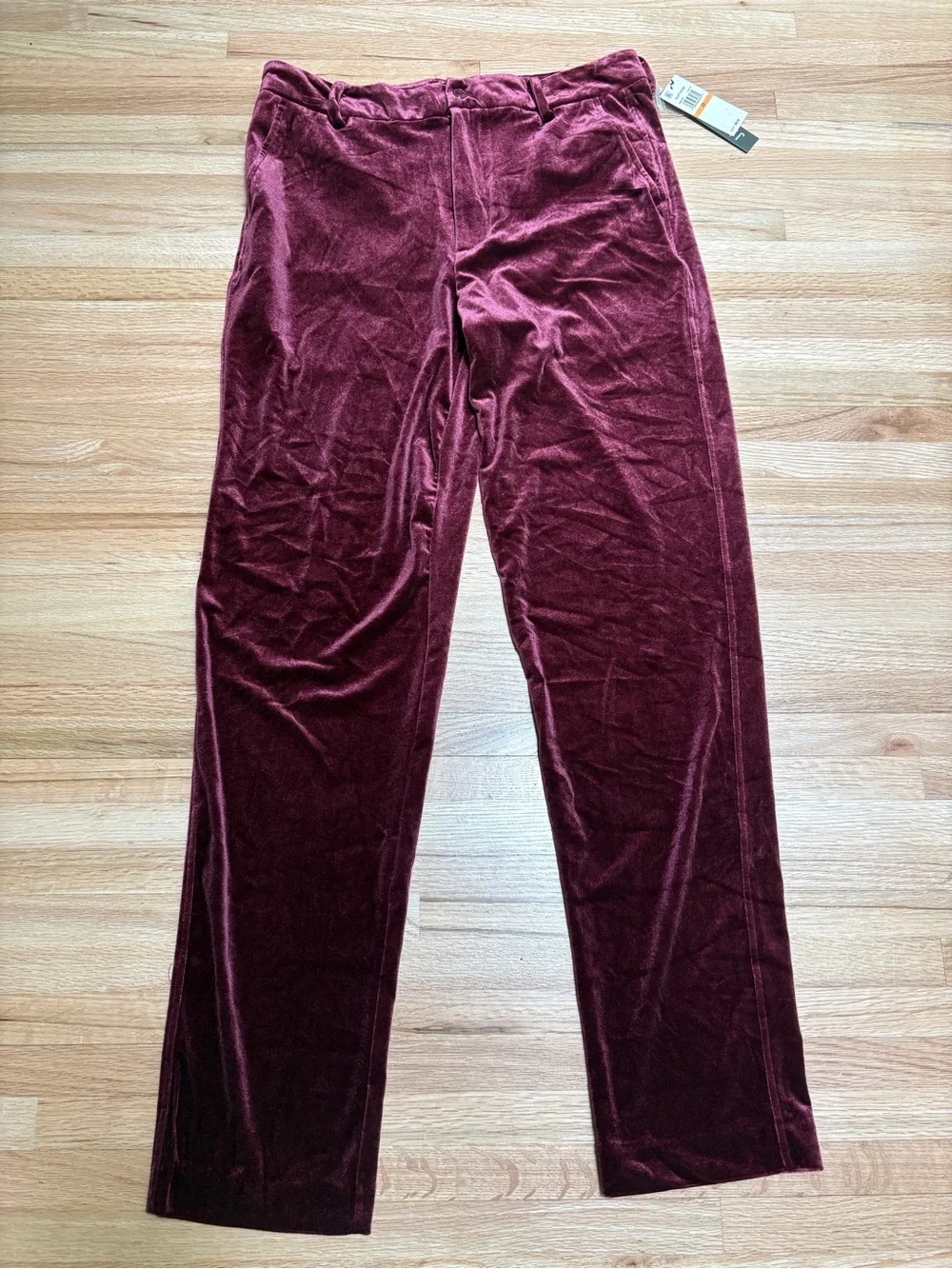 Men’s red velvet slacks size 33